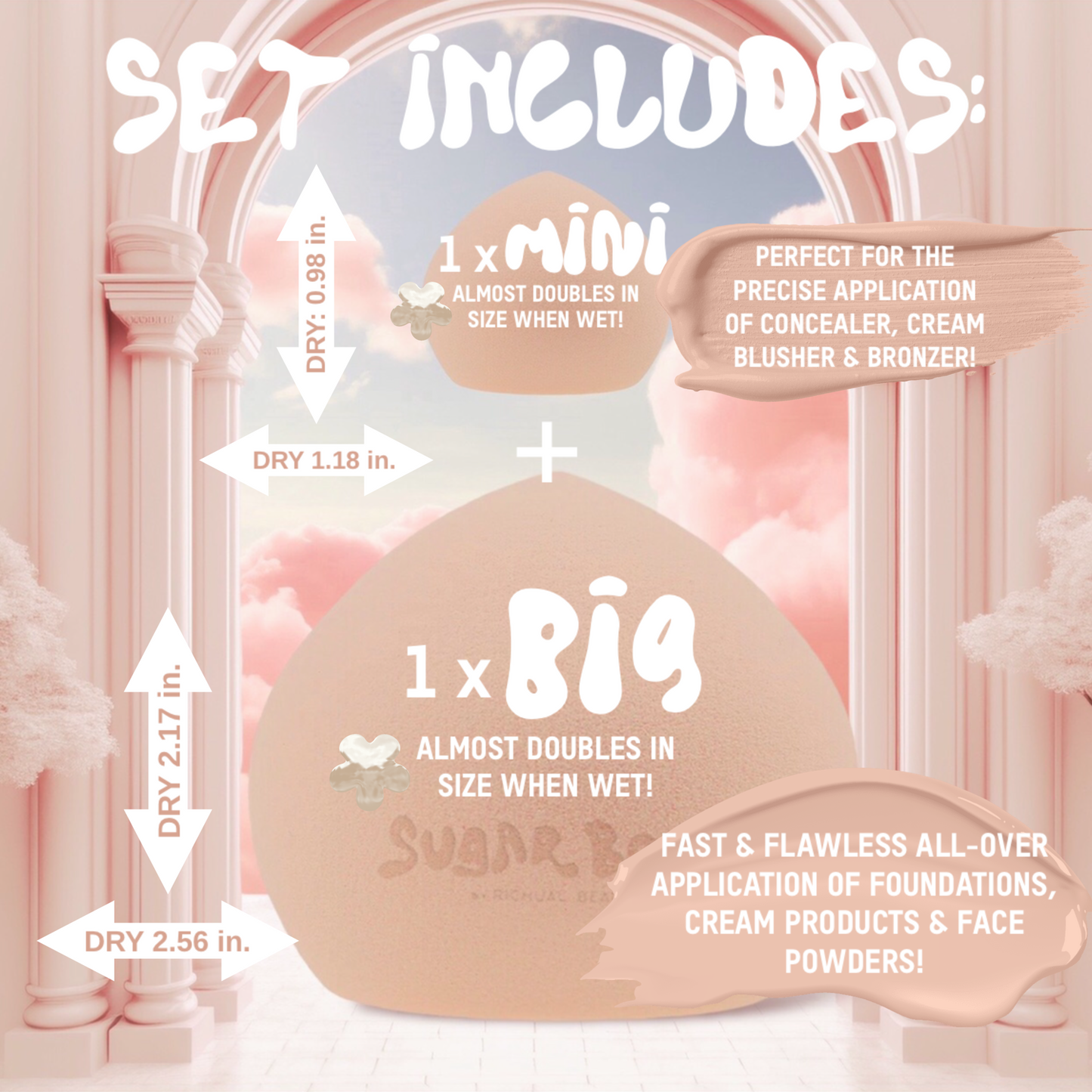 Sugar Bomb Blender ~ The Ultimate Blend Duo Set (Color: Limited Edition Almond Macaron)